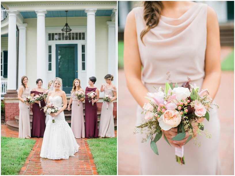 PINK AND NAVY WEDDING PARTY 